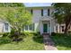 Inviting exterior view showcasing a well-manicured lawn and a charming, light-colored facade with green shutters at 6922 Saxby Ct, Raleigh, NC 27613