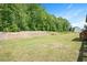 Expansive backyard with lush grass and tree-lined boundary at 745 Orange Oak Ln, Apex, NC 27523