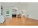 Spacious living room featuring a fireplace and hardwood floors at 7716 Micklewaithe Ct, Wake Forest, NC 27587