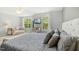 Bright main bedroom featuring neutral walls, large windows, and a comfortable sitting area at 8640 Neuse Landing Ln # 110, Raleigh, NC 27616