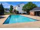 Community pool features a large deck and convenient access for residents' enjoyment at 8640 Neuse Landing Ln # 110, Raleigh, NC 27616