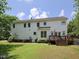 Back exterior showing a deck at 101 Cardinal Dr, Youngsville, NC 27596