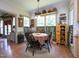 Cozy dining room features a round table, wood floors, and bright natural light from surrounding windows at 101 Cardinal Dr, Youngsville, NC 27596