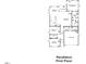 Pendleton first floor plan featuring the primary bedroom with ensuite bath as well as 2 other bedrooms and an open floorplan at 1033 Channel Drop Lp, Zebulon, NC 27597