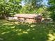 The backyard features a well-kept lawn and a patio, perfect for relaxing or entertaining guests at 108 Jefferson Dr, Durham, NC 27712