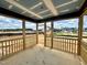 View from a screened in porch looking out to the construction and neighborhood at 109 Moonflower Ln # Homesite 260, Wilson's Mills, NC 27520