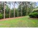 Expansive backyard featuring mature trees and a well-maintained lawn at 200 Heather Brook Cir, Spring Lake, NC 28390