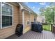 Deck featuring a covered grill, perfect for outdoor cooking and entertaining at 200 Heather Brook Cir, Spring Lake, NC 28390