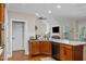 Open concept kitchen featuring stainless steel appliances and access to living area at 200 Heather Brook Cir, Spring Lake, NC 28390
