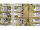 Birds eye view of houses with lawns, driveways, and the surrounding neighborhood at 2522 Dalmahoy Ln, Fuquay Varina, NC 27526