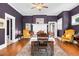 Dining area with fireplace and hardwood floors at 302 Villa St, Rocky Mount, NC 27804