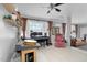 Spacious living room featuring a keyboard, speakers, and comfortable seating areas at 302 Villa St, Rocky Mount, NC 27804