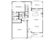 Detailed first-floor layout featuring open concept design with kitchen, dining, Gathering room, and Primary suite at 314 Shiloh Way, Mebane, NC 27302