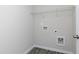 Empty laundry room with hookups and wire shelving, ready for appliances at 322 Deodora Ln, Cameron, NC 28326