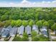 Aerial view of the community with mature trees and well-maintained lawns at 420 Marsh Landing Dr, Holly Springs, NC 27540