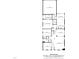 A clear view of the first floor plan, showcasing the layout of the home, including room dimensions and total area at 420 Marsh Landing Dr, Holly Springs, NC 27540