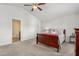 The well-lit main bedroom features carpet and includes an ensuite bathroom for added convenience at 4221 Northrop Dr, Haw River, NC 27258
