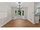 Dining area with a bay window and view of the backyard at 4309 Birmingham Way, Raleigh, NC 27604