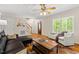 Spacious living room featuring hardwood floors and a comfortable seating area at 524 Preston Andrews Rd, Bahama, NC 27503