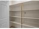 Walk-in pantry with ample shelving for organized storage at 609 Chivalry Dr, Durham, NC 27703