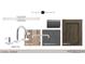 This half bath includes chrome finishes, a stylish wood floor, and gray countertop at 7652 Falls Creek Ln, Raleigh, NC 27614