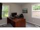 Bright home office with a large desk, perfect for productivity and concentration at 801 Madison Ave, Cary, NC 27513