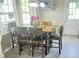 Dining area with a wooden table, six chairs, and natural light at 1021 Forest Glen Dr, Raleigh, NC 27603