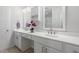 Bathroom featuring dual sinks, modern fixtures, and a clean aesthetic at 1211 Brown Velvet Ln, Apex, NC 27523