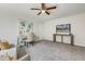 Versatile bonus room featuring a desk, tv, and comfortable seating area at 1211 Brown Velvet Ln, Apex, NC 27523