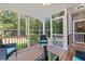 This room has outdoor furniture and a view of the backyard at 128 Madison Ct, Siler City, NC 27344