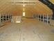 Unfinished attic space ready for customization, offering potential for extra living area at 1444 Old Apex Rd, Cary, NC 27513