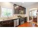 Well-equipped kitchen with granite countertops, stainless steel appliances, and a large window at 1613 Waddell Ct, Durham, NC 27703