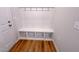 A mudroom with coat hooks, a bench, and storage cubbies is located near the entry at 355 Beacon Hill Rd # 23, Lillington, NC 27546