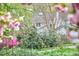 Charming home exterior showcases lush landscaping and flowering shrubs in a serene setting at 4 The Gln, Chapel Hill, NC 27514