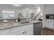 Kitchen sink with stainless steel appliances and granite countertops at 433 Triumph Ln, Wake Forest, NC 27587