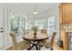 Bright breakfast nook with bay window and seating area, and view to outdoor scenery at 480 Whitt Ave, Burlington, NC 27215
