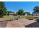 Spacious backyard features a stamped concrete patio, a storage shed, and a fenced yard at 500 Lemontree Ct, Graham, NC 27253