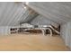 Unfinished attic space with insulation and room for utilities at 500 Old Greensboro Rd, Chapel Hill, NC 27516