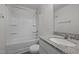 Bathroom featuring a bathtub, shower combo, granite-look vanity, and a toilet at 6007 Austin Falls Ct, Liberty, NC 27298