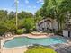Community pool area offers residents a relaxing place to swim and socialize in a convenient location at 6120 Sunpointe Dr # 102, Raleigh, NC 27606