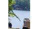 A glimpse of the lake amidst lush trees; hinting at the serene environment surrounding the property at 640 Sagamore Dr, Louisburg, NC 27549