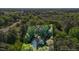 Aerial view of a secluded, single-story home nestled among dense trees and foliage with an expansive lot at 105 Oak Ridge Rd, Franklinton, NC 27525