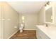 Cozy bathroom features modern fixtures, flooring, and neutral color palette at 1201 Red Sunset Pl, Siler City, NC 27344