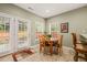 Breakfast nook area showcasing the table, chairs, and natural light at 1408 Fairmont St, Durham, NC 27713
