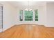 Dining area with large bay window offering scenic views and natural light at 1428 Gray Bluff Trl, Chapel Hill, NC 27517