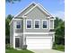 Charming two-story home featuring gray siding, white trim, and an attached two-car garage at 195 Steel Spring Ln # 20, Angier, NC 27501