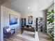 Home office with modern desk, chair and shelving at 2230 Cherry Creek Rd, Haw River, NC 27258