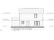Blueprint of a two story home rear elevation with a two car garage, door, and windows at 2554 Whitetail Rd, Nashville, NC 27856