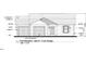 Blueprint showcasing the front elevation of a house, featuring a two-car garage and labeled architectural elements at 2555 Whitetail Rd, Nashville, NC 27856