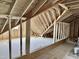 Unfinished attic space with exposed beams and wood framing, offering potential for storage or future expansion at 2802 Packing Plant Rd, Smithfield, NC 27577